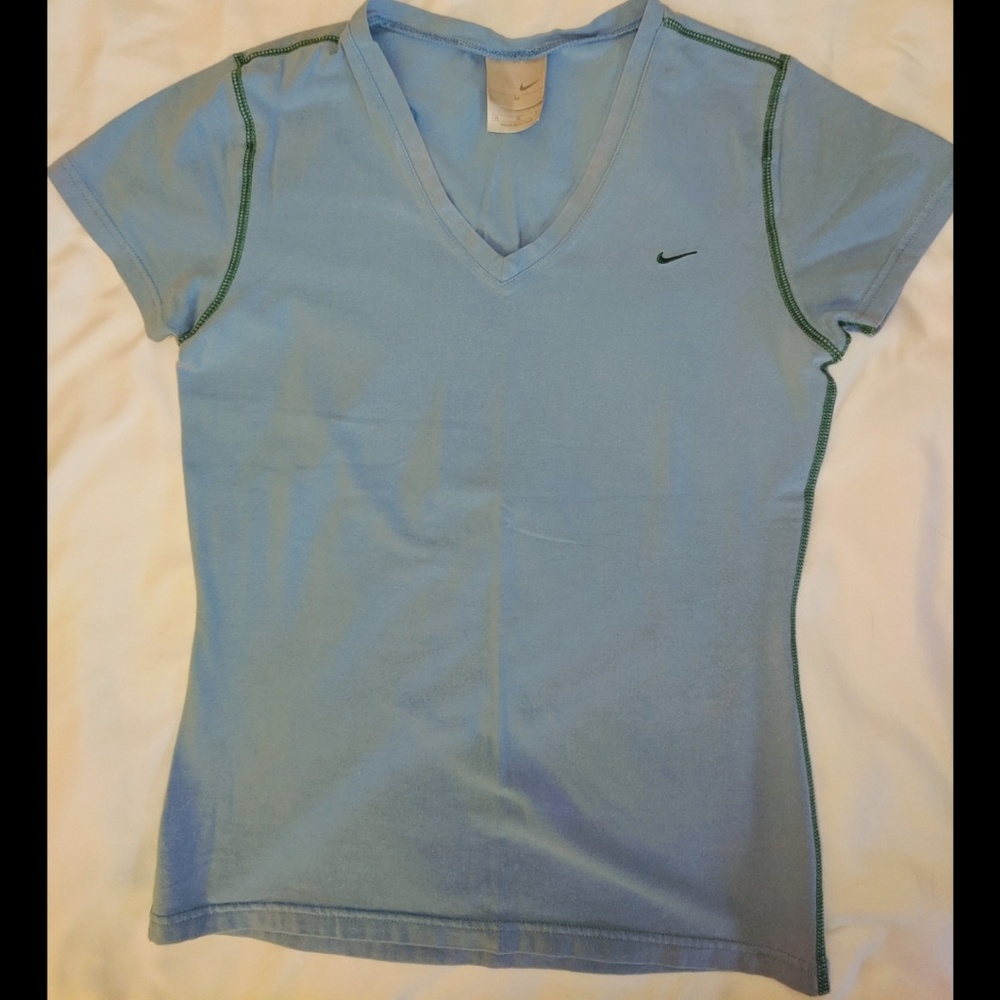 Nike V Neck Cotton/Spandex T Shirt